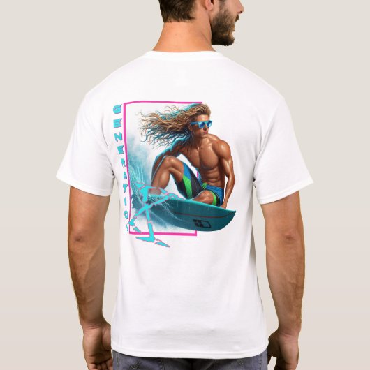 T-shirt Generation X 80s Florida Surfer Dude (Achterkant)