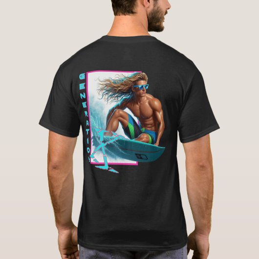 T-shirt Generation X 80s Florida Surfer Dude (Achterkant)