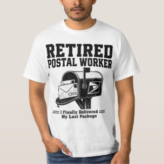 T-Shirt Gepensioneerde Postbode - Eindelijk Afgele