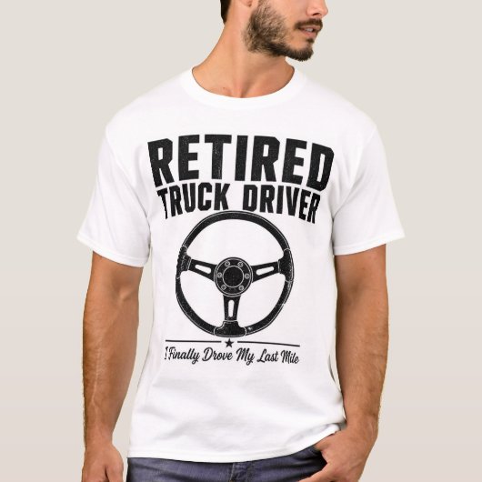 T-Shirt Gepensioneerde Vrachtwagenchauffeur - Eind (Voorkant)