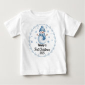 T-shirt gepersonaliseerde baby's eerste kerstman 2 (Voorkant)