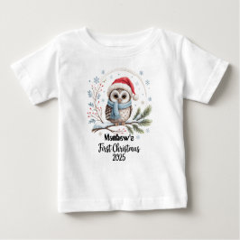 T-shirt gepersonaliseerde baby's eerste kerstman 2