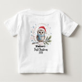 T-shirt gepersonaliseerde baby's eerste kerstman 2 (Achterkant)