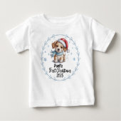 T-shirt gepersonaliseerde baby's eerste kerstman 2 (Voorkant)