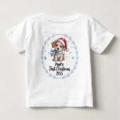T-shirt gepersonaliseerde baby's eerste kerstman 2 (Achterkant)