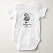 T-shirt gepersonaliseerde baby's eerste kerstman 2 (Achterkant)