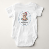 T-shirt gepersonaliseerde baby's eerste kerstman 2 (Achterkant)