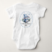 T-shirt gepersonaliseerde baby's eerste kerstman 2 (Achterkant)