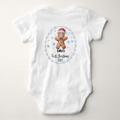 T-shirt - Gepersonaliseerde baby's eerste kerstmis (Achterkant)
