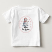 T-shirt-gepersonaliseerde baby's eerste Xmas 2025- (Achterkant)