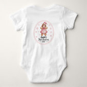 T-shirt-gepersonaliseerde baby's eerste Xmas 2025- Romper (Achterkant)
