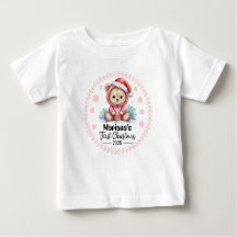 T-shirt gepersonaliseerde Baby's Kerstmis 2025-Mei