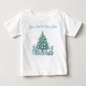 T-shirt gepersonaliseerde Blue Christmas Baby Jers (Voorkant)