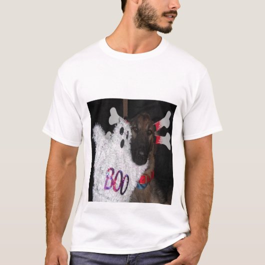 T-Shirt German Shepherd Halloween Boo (Voorkant)