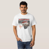 T-Shirt German Shepherd Santa Stop Hier Sign (Voorkant volledig)