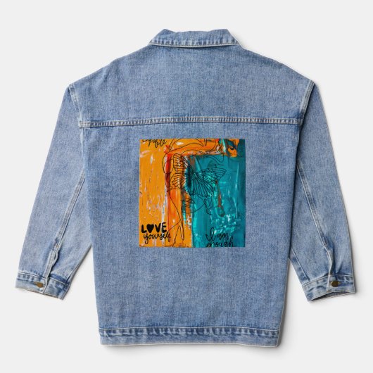 T-shirt geschenken denim jacket (Achterkant)