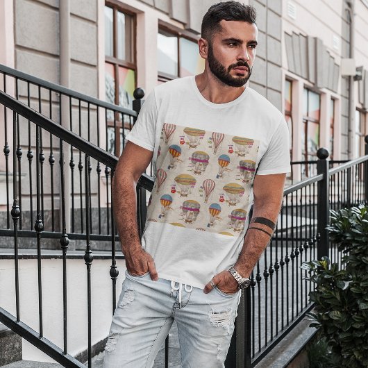 T-Shirt gestripte hot Air-ballons