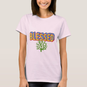 T-shirt geworteld & stralend gezegend Tree t-shirt