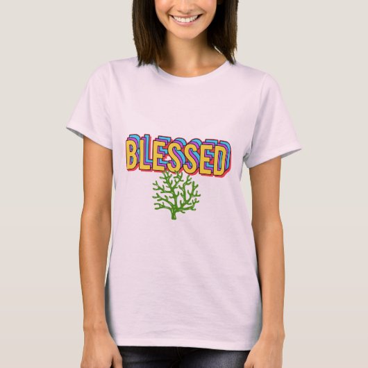 T-shirt geworteld & stralend gezegend Tree t-shirt (Voorkant)