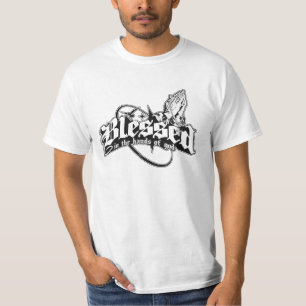 T-shirt 'Gezegend in de handen van God'