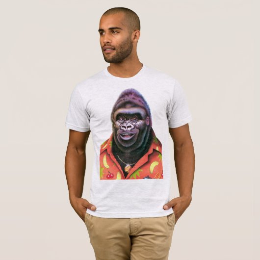 T shirt Giant Vain Gorilla ontwerp. (Voorkant volledig)