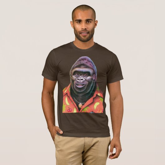 T shirt Giant Vain Gorilla ontwerp. (Voorkant volledig)