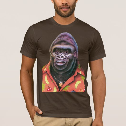 T shirt Giant Vain Gorilla ontwerp. (Voorkant)