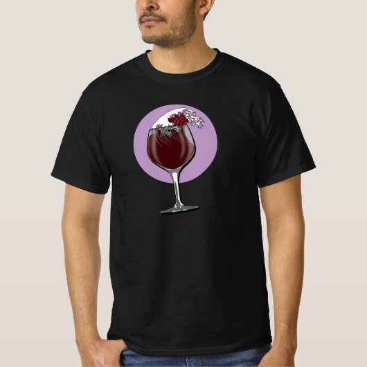 T-Shirt glas voor wijn (Voorkant)