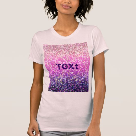 T-Shirt Glitter Grafische Achtergrond (Voorkant)