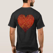 T-Shirt Glitter Graphic Heart Red (Achterkant)