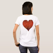 T-Shirt Glitter Graphic Heart Red (Achterkant volledig)