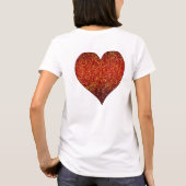 T-Shirt Glitter Graphic Heart Red (Achterkant)