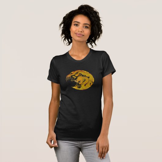T-shirt Golden Dragon (008) 2 (Voorkant volledig)