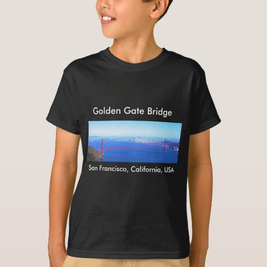 T-Shirt - Golden Gate Bridge, San Francisco (Voorkant)