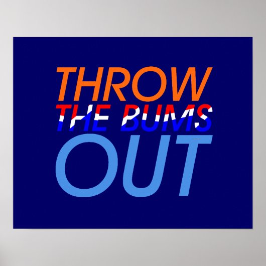 T-SHIRT Gooi de Bums uit Poster (Voorkant)