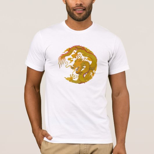 T-shirt Gouden Draak (008) (Voorkant)