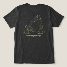 T-shirt graafmachine zware apparatuur bestuurder