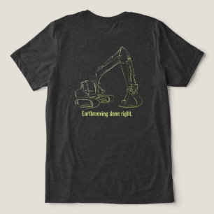 T-shirt graafmachine zware apparatuur bestuurder