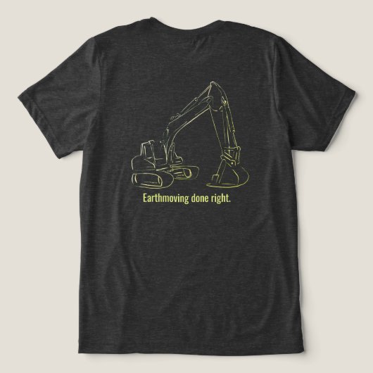 T-shirt graafmachine zware apparatuur bestuurder (Design achterkant)