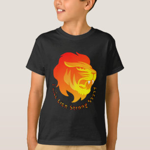 T-shirt grafisch ontwerp met dierlijk leeuwengezic
