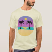 T Shirt grafische logo illustratie Hawaiian Sunset (Voorkant)