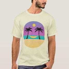 T Shirt grafische logo illustratie Hawaiian Sunset