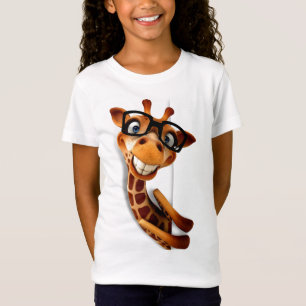 T-shirt - Grappig Giraffe dat bril draagt
