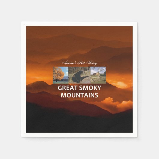 T-SHIRT Great Smoky Mountains Napkins Servet (Voorkant)