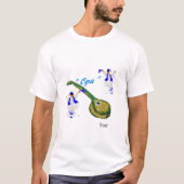 T-Shirt: Grecian Evzon is met Bouzouki T-shirt (Voorkant)