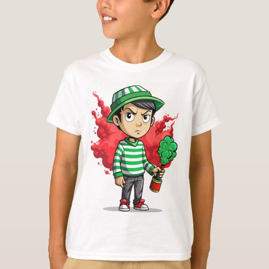 t shirt Green Smoke Vibes (Voorkant)