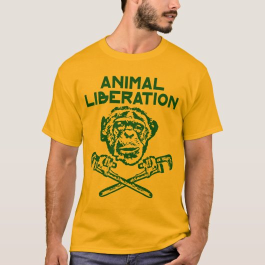 T-shirt Green van de dierenbevrijding (Voorkant)