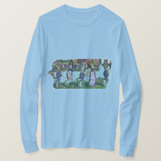 T-Shirt: Griekse dansing T-shirt (Design voorkant)