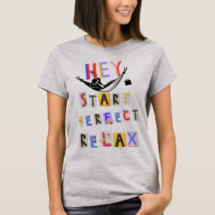 T-Shirt grijs met kleurrijk schrift