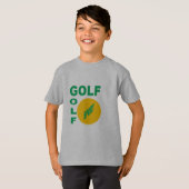 T-shirt gris enfants DESIGN GOLF SPORT (Voorkant volledig)